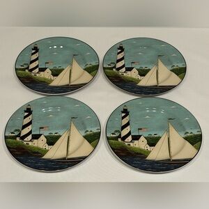 Warren Kimble “Coastal Breeze” by Sakura Salad/App/Dessert Plates 8.25” Round